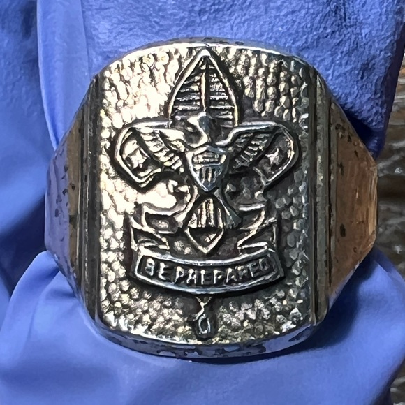 SOLD 6/27 Vintage Sterling Sliver Boy Scout Ring - Picture 1 of 8